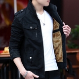 Jacket Kaki Lông Cừu Hiện Đại, Sang Trọng