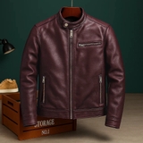 Áo Da Jacket Màu Bordeaux