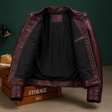 Áo Da Jacket Màu Bordeaux