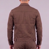 Bộ Đồ Áo Jacket Jean và Quần Jean màu Nâu Hiện Đại