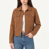 Jacket Jean Nữ màu Nâu Cá Tính