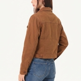 Jacket Jean Nữ màu Nâu Cá Tính