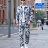 Bộ Đồ Áo Jacket Jean và Quần Jean Họa Tiết Cực Chất