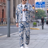 Bộ Đồ Áo Jacket Jean và Quần Jean Họa Tiết Cực Chất