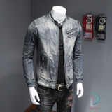 Jacket Jean Cổ Tàu Chất, Bui Bặm- Vintagent D