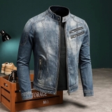 Jacket Jean Cổ Tàu Chất, Bui Bặm- Vintagent D