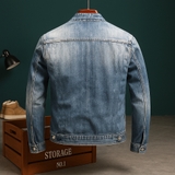 Jacket Jean Cổ Tàu Chất, Bui Bặm- Vintagent D