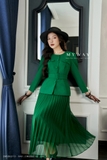 Outlet | Áo vest dài tay kèm belt Green Lady