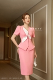 Outlet | Chân váy ôm xẻ tà sau Pink