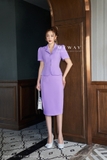 Outlet | Áo vest tay bồng cổ điển dáng peplum