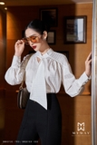Outlet | Áo kiểu dài tay bồng cổ cách điệu Ziczac