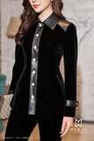 Outlet | Quần nhung ống loe Black