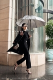 Outlet | Áo khoác kaki phối họa tiết Leopard
