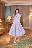 Outlet | (2 màu) Đầm xòe 2 dây trễ vai cách điệu Vintage
