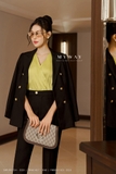 Outlet | (2 màu) Áo vest dài tay vạt chéo kèm belt