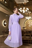 Outlet | Chân váy xòe xếp ly Lilac