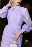 Outlet | Chân váy xòe xếp ly Lilac