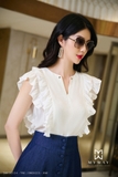 Outlet | Áo kiểu cổ V tay bèo