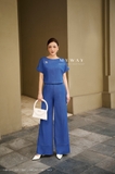 Outlet | Áo kiểu suông cổ thuyền denim
