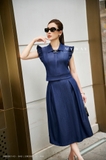 Outlet | Áo kiểu tay hến Chambray