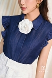 Outlet | Áo kiểu tay hến Chambray