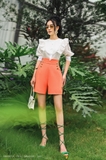 Outlet | (2 màu) Quần short cạp cao đính 3 cúc