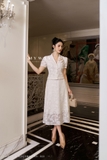 Outlet | (2 màu) Chân váy xòe midi thanh lịch