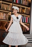 Outlet | Đầm xòe xếp tầng cổ điển