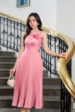 Outlet | Đầm xòe dự tiệc xếp ly đính hoa