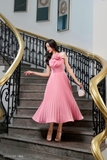 Outlet | Đầm xòe dự tiệc xếp ly đính hoa