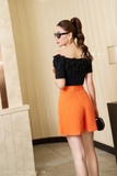 Outlet | (2 màu) Quần short cạp cao đính 3 cúc