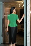 Outlet | Áo kiểu cổ tròn đính hoa
