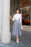 Outlet | (3 màu) Chân váy xòe xếp ly bản to họa tiết My Way