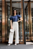 Outlet | Quần suông đính cúc basic