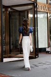 Outlet | Quần suông đính cúc basic