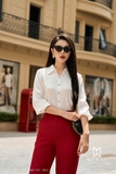 Outlet | (2 màu) Áo sơ mi tay lỡ basic
