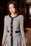 Outlet | Áo vest cổ tròn dạ Tweed