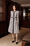 Outlet | Áo vest cổ tròn dạ Tweed