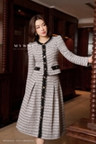 Outlet | Áo vest cổ tròn dạ Tweed