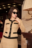 Outlet | Áo vest cổ tròn dạ Tweed