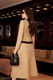 Outlet | Áo vest cổ tròn dạ Tweed