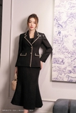 Outlet | Áo vest dạ tweed phối viền tinh tế