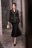 Outlet | Áo vest dạ tweed phối viền tinh tế