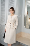 Outlet | Chân váy dạ tweed dáng A có túi bên hông