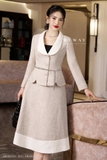 Outlet | Chân váy xòe dạ tweed phối viền