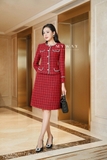 Outlet | Chân váy dạ tweed kẻ ô nổi bật