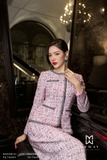 Outlet | Áo vest họa tiết dạ phối kim tuyến lấp lánh