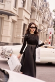 Outlet | Đầm Xòe Phối Ren
