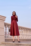 Outlet | Đầm xòe cổ lọ phối ren