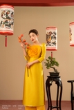Outlet | Áo Dài Cổ Trễ Đính Hoa